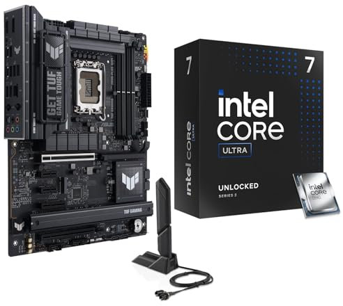 Micro Center CPU Motherboard Combo - Intel Core Ultra 7 265K 20-Cores Unlocked Desktop Processor with Asus Tuf Gaming Z890-Plus WiFi LGA 1851 ATX Motherboard