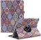 Funda giratoria para iPad 9ª generación 2021, 8ª generación 2020, 7ª generación 10.2 2019 – Soporte giratorio de 360 grados con múltiples ángulos de visión, auto despertar/dormir (poligonal)