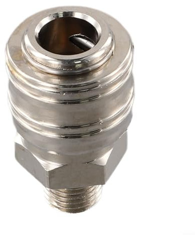 ZWEquipint Connecteur de compresseur de tuyau d'air Euro 1 4 pouces femelle raccord rapide avec valve intégrée pour outils pneumatiques