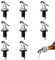 8-Pack Oil Pourer Spouts - DrbtldMZ Leak-Proof Olive Oil Pourer | Multi-Purpose Bottle Drizzlers for Olive Oil, Vinegar, Wine & Spirits (Speed Pourers, Wine Liquor Dispenser)
