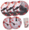 DEARMAMY 20 Decorazioni Di Compleanno A Tema Horror Piatti Tazze Kit Di Sangue Spettrale Stoviglie Per Eventi Decorazioni Per Decorazioni Gotiche Decorazioni Per Halloween