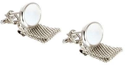 WOFASHPURET 2stücke Manschettenknöpfe Kette Mit Echtem Perlmutt Für Hemdknöpfe Für Anlässe Hochzeiten Geschäftsmeetings Und Besondere Feiern