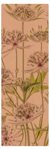 micasia Korkteppich rutschfeste Oberfläche Blumen Bodenschutz - Naturprodukt - Modern 3,5mm dünne Kork Bodenmatte grün Küche Flur trittsichere Matte 2450 (50x150cm)