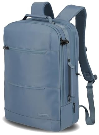 Travelite Handgepäck Rucksack, Laptop Rucksack 15,6 Zoll, WORKFLOW Reiserucksack aus recyceltem Material mit Sicherheitsfach