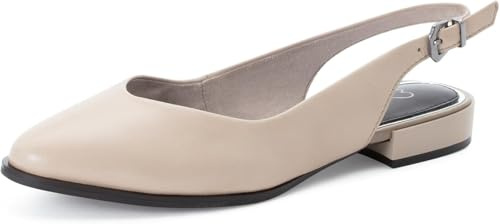 MARCO TOZZI Damen Ballerinas weiches Feel Me Fußbett Leder weiches Innenfutter Spitz