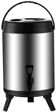 Zahoken Termo Dispensador De Bebidas Calientes Y Frías, Con Grifo Y Trípode Plegable, -30° A 150°C, Antigoteo Portátil, Cubo De Hielo Portátil Para Invierno, Verano, Hogar, Playa, Acampada, Viaje