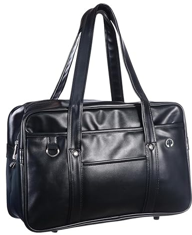 Hemobllo Japanische Uniform Schultertasche Aus Pu – Wasserdichte Einzelschulter-Handtasche Für Damen Und Herren Mit Großem Laptopfach 15.75X10.24X4.72 Zoll