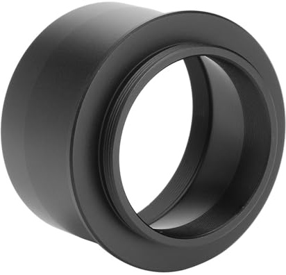 BONKZEBU Teleskop-Montageadapter, 2 Zoll, Premium-Aluminiumlegierung, Langlebig, Leicht, T2 M42-Gewinde, Okular, Kamerazubehör für Astronomie-Teleskopfotografie, Schwarz