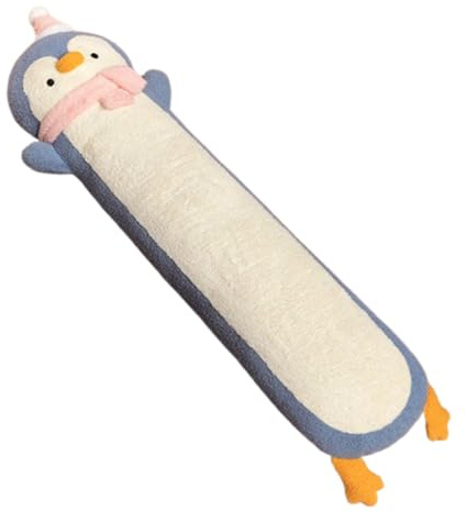 Xiyocadt Langer Pinguin Plüsch Kissen,Seitenschläfer Kuscheltier,Plüsch Pinguin Kuscheltier Kissen,Cartoon Weiches Nackenkissen Puppen, Niedliche Schlafkissen Geschenke Für Kinder (90cm,Blau)