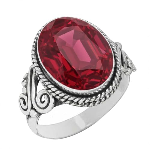 Boho Handgemachter Schmuck Klobig Natur Edelstein Labradorit, Kristall, Mondstein, Türkis Oval 925 Sterling Silber plattiert Ring Für Damen