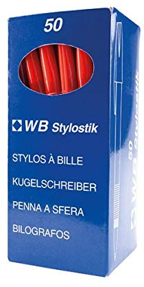 Red Medium Ballpoint Pens [Pack of 50]