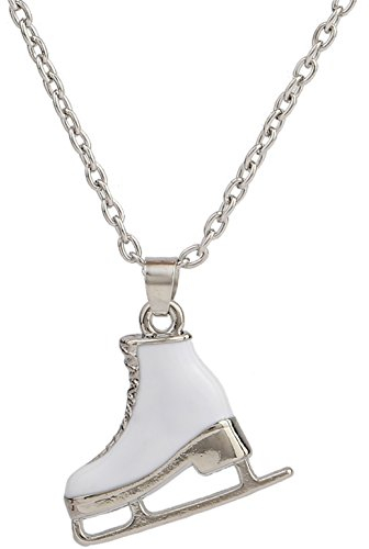 VASSAGO Halskette mit Schlittschuh-Anhänger, Halskette, Sport, Eiskunstlauf-Halskette, Schmuck, Skater-Zubehör, Schlittschuh-Liebhaber, Geschenke für Mädchen, Frauen, Teenager, Zink, Kein Edelstein