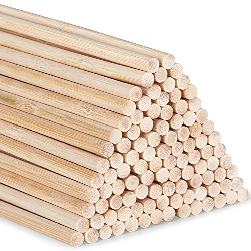 Tiges longues en bambou pour loisirs créatifs, Bâtons de bambou (4 mm x 100)