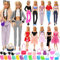 Festfun Vêtements Modernes de Poupée 11,5 Pouces - 2 Costumes 2 Robes 2 Habits 10 Chaussures 13 Accessoires de Poupée Fille de 11,5 Pouces