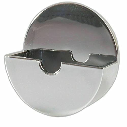 fiXte Sink Bath Shower Kitchen Plug Holder Tidy Self Adhesive Stick on No Rust 48mm Available in White or Chrome (Chrome)