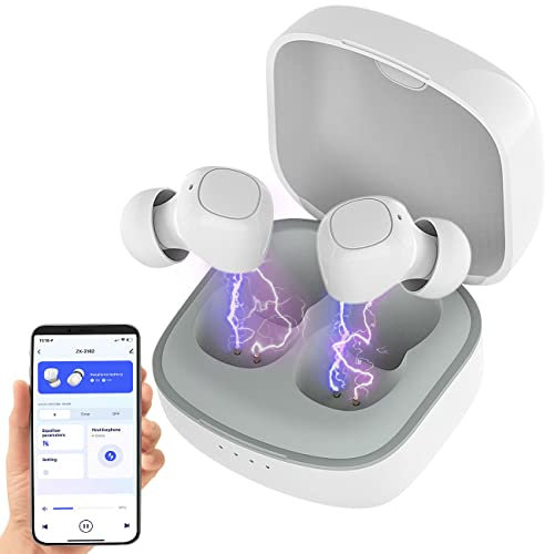auvisio Earbuds: In-Ear-Stereo-Headset, Bluetooth 5, Ladebox, 18 Std. Spielzeit, App (InEar Kopfhörer, Mini-in-Ear Kopfhörer, Bluetooth, iPhone Ladestation)