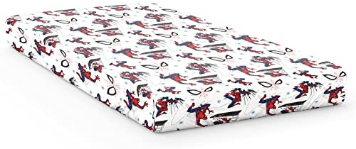 Jay Franco Marvel Spiderman City Streets Spannbetttuch für Einzelbett, 100 % Baumwolle