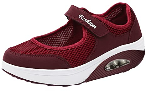 Orthopädische Schuhe Damen Air Cushion Diabetiker Schuhe Slip-On Mit Luftkissen Laufschuhe Clogs Wmshoe Plateau Walkingschuhe Frauen rutschfest Schwarze Gym Turnschuhe Hausschuhe Sneaker Sportschuhe