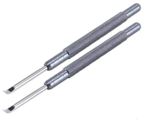 Hopbucan 2 Pack Metal Watchmaker Repair Tool Watch Hand Remover Tools Levers with Flat Blade
