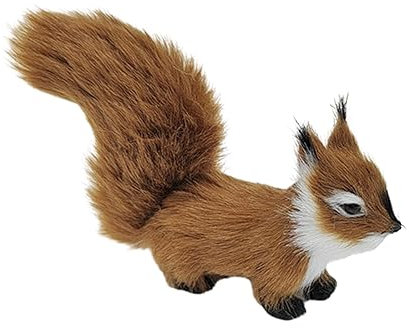 MagiDeal Plüsch Eichhörnchen Ornament, Eichhörnchen Figur, Dekorative Simulation, Eichhörnchen Plüsch, 12 cm, für Weihnachten, Urlaub, Party, Plüsch Eichhörnch, Kaffee