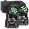 Fuzzix MHC706 juego 2 cabezas móviles LED RGBW con bolsa, 7 LED por unidad, haz 19°, modos DMX/auto/sonido, luces efecto wash compactas para DJ, fiestas o eventos
