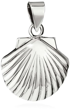 NKlaus Kettenanhänger Muschel 925 Sterlingsilber 22x20mm maritim, 1 Stück | maritimes Design; Ketten-Charm; Gewicht: 2g