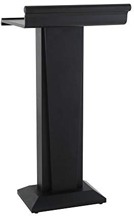 Rednerpult Edelstahl Rednerpult Ständer Tragbare Boden sprechende Kirche für Restaurant Hochzeit (Schwarz wie abgebildet)
