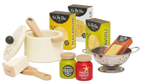 Le Toy Van – Wooden ‘Organic’ Pasta Play Set | Girls & Boys Wooden Food Role Play Toy – Suitable for Ages 2+ years