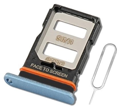 Eonpam Reemplazo Original de la Bandeja de la Ranura de la Tarjeta SIM Dual para (Xiaomi Redmi Note 12 Pro+) Incl SIM Pin (Azul)