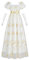 NSPSTT Women Regency Dresses Puff Sleeves Empire Waist Victorian Dresses Golden Long Dress Tea Party Gown with Gloves, XXL