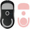 kwmobile Mouse Feet Sticker kompatibel mit Logitech G PRO X Superlight 2 Ersatz Glider - Mausfüße passgenau - Maus Glides in Altrosa