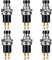 RUNCCI-YUN 6pcs 7mm Mini Selbsthemmender Druckschalter,ON/OFF 2Pin Runde drucktaster für Auto Boot Arduino DIY AC 250V/1.5A 125V/3A mini taster(schwarz)