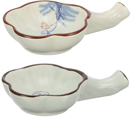 PATIKIL Chinese Calligraphy Ink Dish, 2 Pcs Painting Brush Rest Dish Multifunctional Japanese Ceramics Ink Water Plate for Calligraphy, Painting, Art Supplies, White