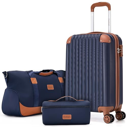Cosbarn Gepäcksets, Koffer mit Rollen, Koffer-Set, PorscheBlue, 3 Piece Sets (20/DB/TB)