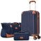 Cosbarn Gepäcksets, Koffer mit Rollen, Koffer-Set, PorscheBlue, 3 Piece Sets (20/DB/TB)