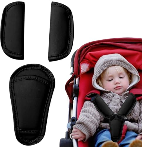 3 Stück Gurtpolster Kinder, Baby Sicherheitsgurt Schulterpolster, Universal Gurtschoner & Gurtpolster, Auto Sicherheitsgurt Schulterpolster, für Babyschale, Kinderwagen, Buggy & Autositz