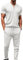 DONYKARRY 2-Teilige Herren Jogging Anzug Trainingsanzug Sportanzug Aus Baumwolle Fitnessraum Kurzarm Oben+ Hose Tracksuit Atmungsaktiv Hausanzug Set(Weiß,XL)