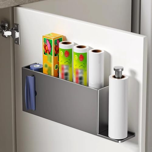 Toiatot Caja de Almacenamiento para Puerta de Armarios Cocina, Adhesivo Estante de Organizador Montada de Pared para Refrigeradores Baños, Caja Organización de Artículos Diversos