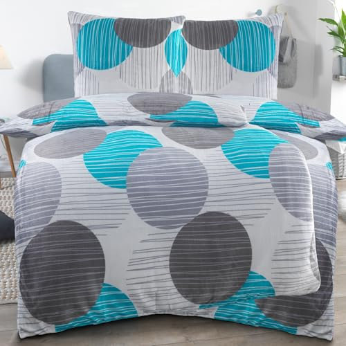 MALIKA® 4-TLG Kuschelige Winter Plüsch Bettwäsche 135x200 Cashmere-Touch Coral Fleece mit Kissenbezug 80x80 wärmer als Biber oder Flanell