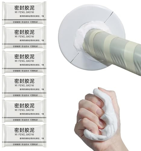 6 Stück Dichtungsmasse Wasserdicht Abdichtungsmasse Aussen Wasserdicht Wasserfester Reparatur-Dichtungston Schnellreparaturschlamm Mastix-Dichtstoff Für Abflussanschlüsse Wandfüller（20g*6）
