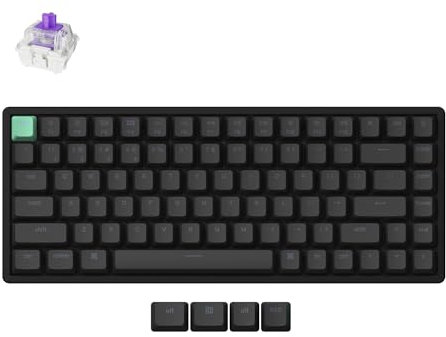 Keychron K2 HE Clavier mécanique personnalisé ANSI à déclenchement rapide, clavier de jeu sans fil QMK Bluetooth avec interrupteur magnétique Gateron double rail remplaçable à chaud, cadres en