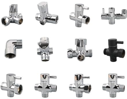 LXHZSY Umschaltventil Dusche 3-Wege Messing Dusche Arm Adapter G1/2'' G3/4 Dusche Umstellung Ventil for Handbrause Feste Dusche Kopf Badezimmer Zubehör(A1)