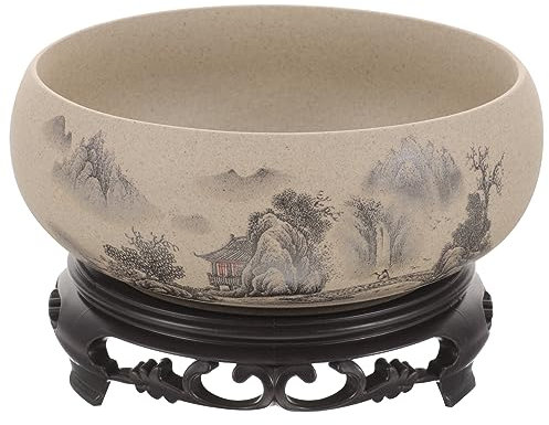 Veemoon Dekorativer Keramik-pflanztopf Keramik-Bonsai-Schale Wasserpflanzentöpfe Hydrokultur-blumenbehälter Garten-pflanzschale