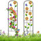 KHayRovies Rankgitter 2er Set, Rankzaun Metall, Freistehende Garten Spalier zum Stecken, Gartendeko Rosengitter Gartenzaun, Rankhilfe für Rosen Blumen Kletterpflanzen (151.5 x 28 cm) (Sonnenblumen)