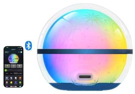 OLIGHT Sphere C RGB Smart Nightlight with App Control, Stellar Sky | 75 Lumens, Ambient Lighting, RGB and Stepless Dimming, Portable LED, for Kids, Parties, Camping, Reading, Bedrooms