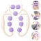 Taozoey Rouleau de Massage Musculaire des Jambes, Rouleau de Massage Anti-Cellulite 360 °, Rouleaus de Massages des Jambes, Rouleaus de Massages 360, Soulage la Fatigue (Blanc+Violet)