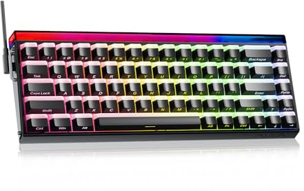 Aula Hero 68 HE 60% Teclado para juegos con cable, teclado de interruptor magnético efecto Hall con accionamiento ajustable, modo de disparo rápido, tasa de sondeo de 8K Hz, latencia de 0.125 ms