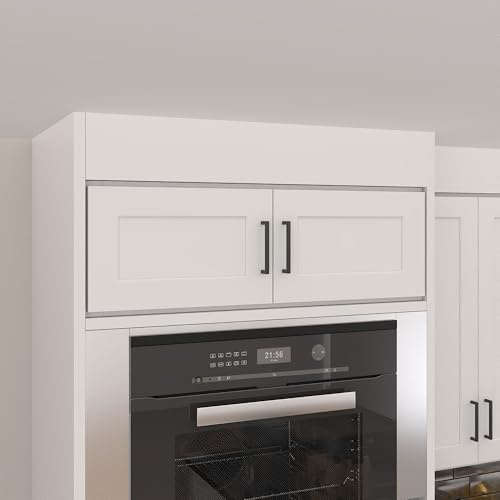 Furinno Shaker Wall Refrigerator Kitchen Cabinet with 2-Doors, Ready to Assemble, 24 D x 36 W x 12 H, White