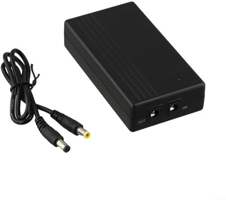 Honseadek Mini UPS alimentazione ininterrotta, alimentazione batteria di backup, con PCB funzione di trasferimento corrente, DC 12V 2A Power Bank, per macchina fotografica WiFi Router