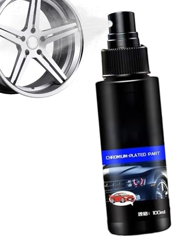 Yulokdwi Lucidante Cromo per Auto | Pulitore e Lucidante per Cromo Auto | Spray Ristrutturante 300ml per Cerchi in Lega Vernice | per Cerchioni Ruote Metalliche